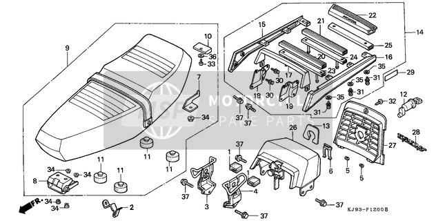 77239GB2721, Key, Seat Lock, Honda, 0